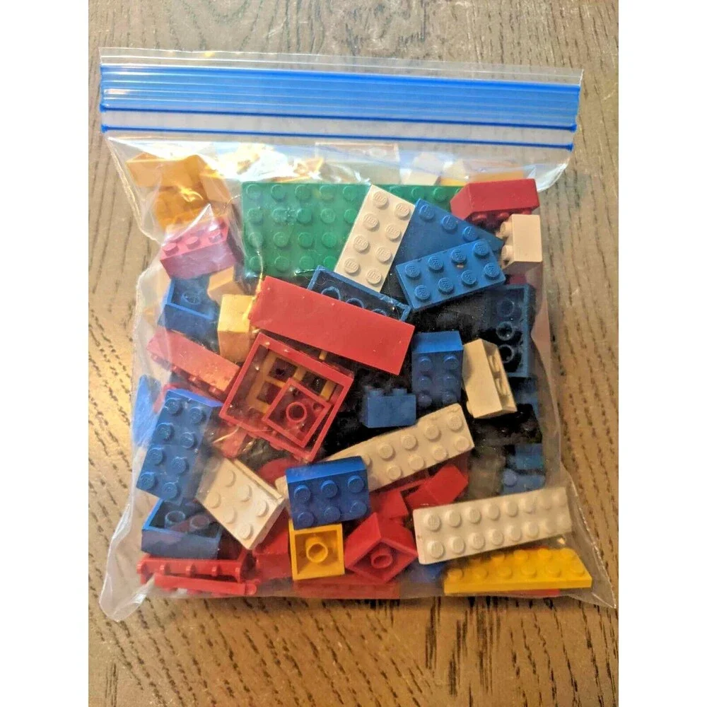 Lot Of 120 Vintage LEGOS BLOCKS  Including Vehicle Roof Hinge, etc
